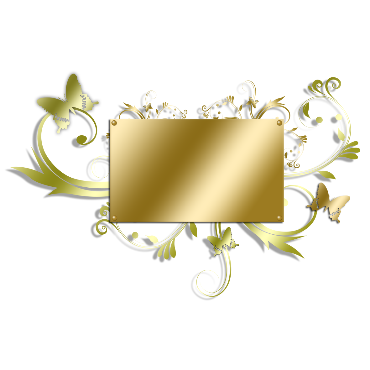 Frame Flower Gold Golden Transparent PNG Image