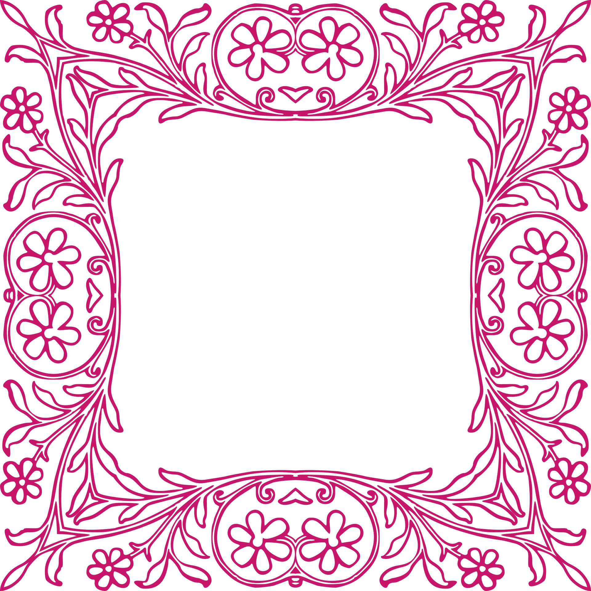 Flower Frame Ornament Paper Border Transparent PNG Image