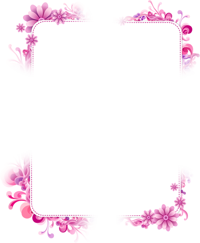 Purple Frame Flower Transparent PNG Image