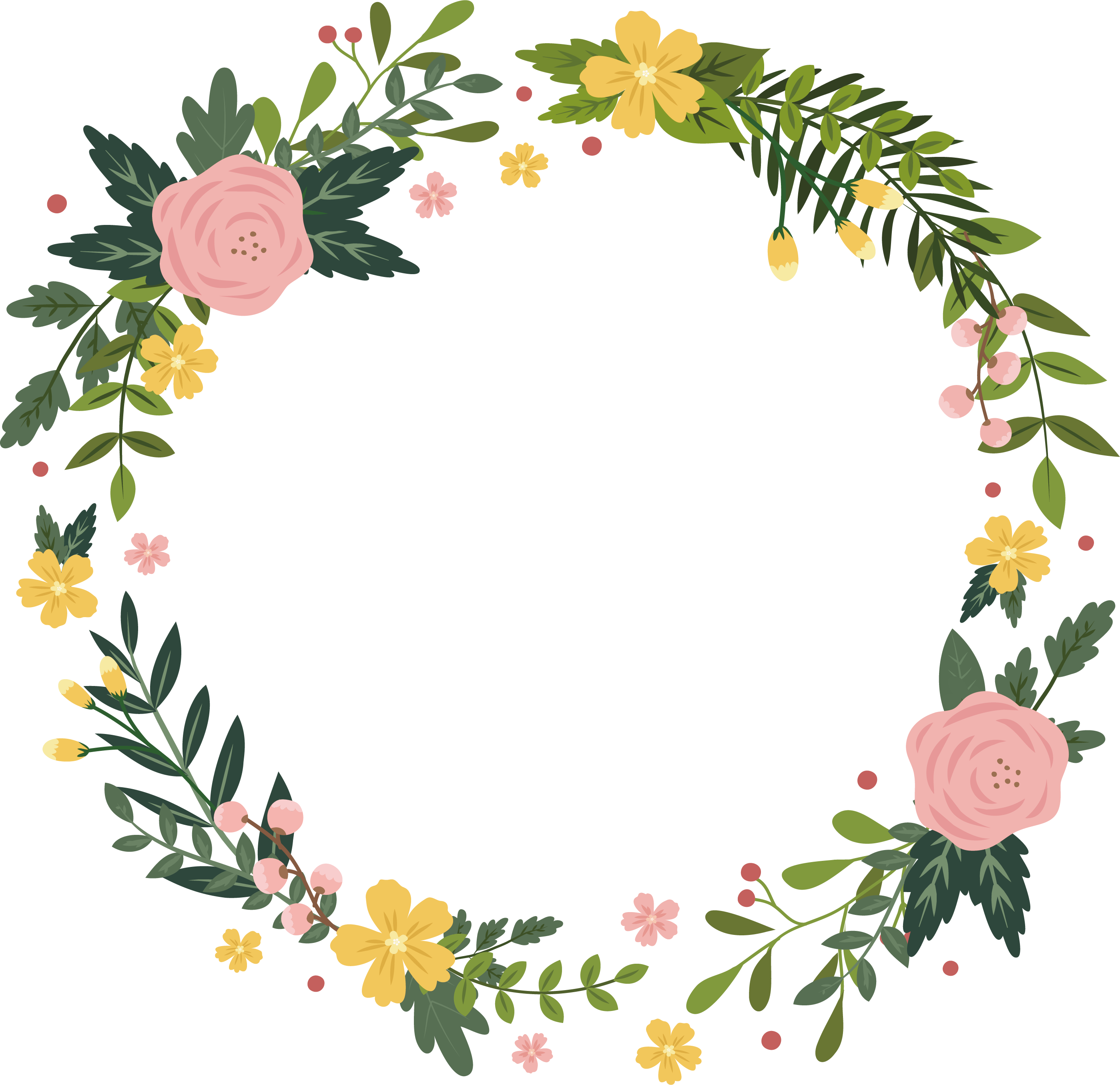 Pink Flower Border Transparent PNG Image
