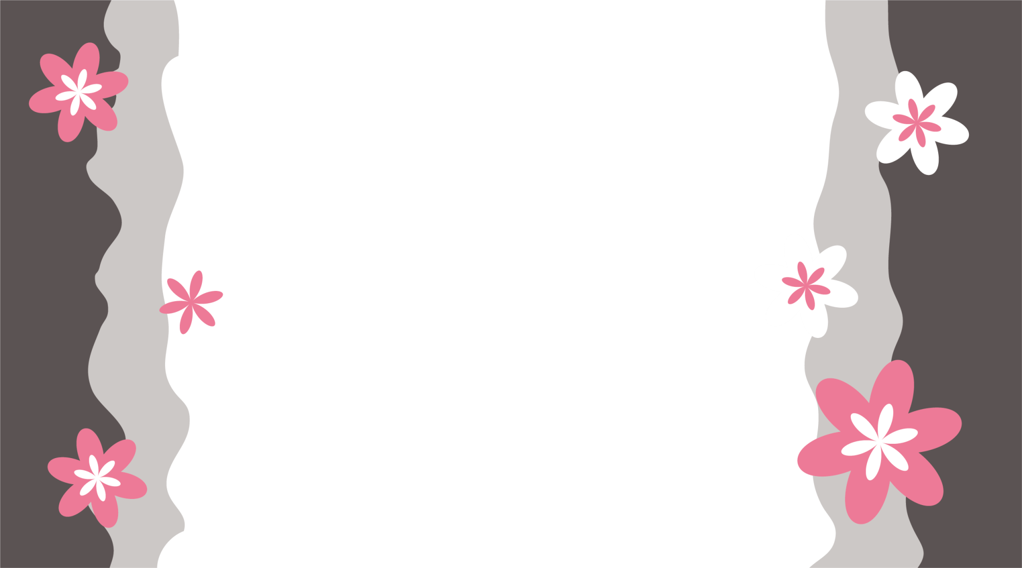 Pink Petal Frame Flower Grey Transparent PNG Image