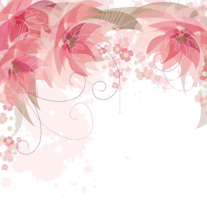 Pink Flowers Flower Border Transparent PNG Image