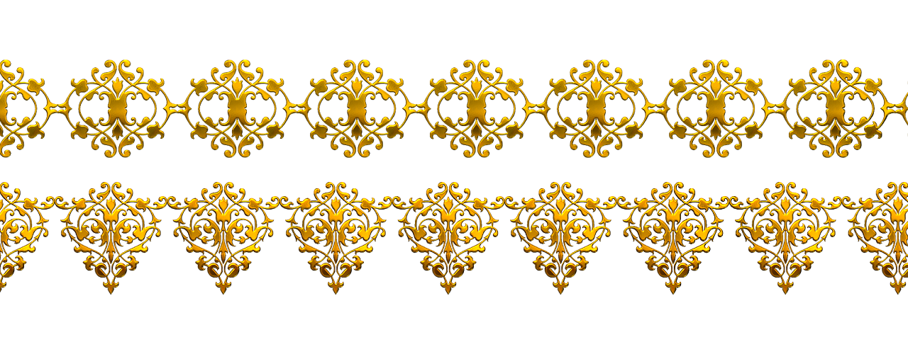 Vector Pattern Flower Golden Transparent PNG Image