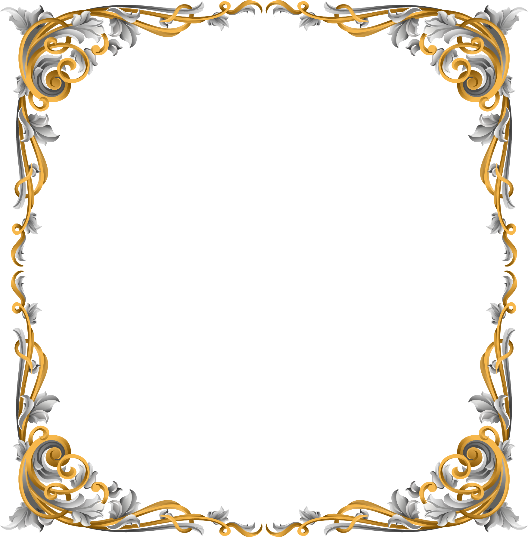 Flower Painted Frame Ornament Hand Vector Transparent PNG Image