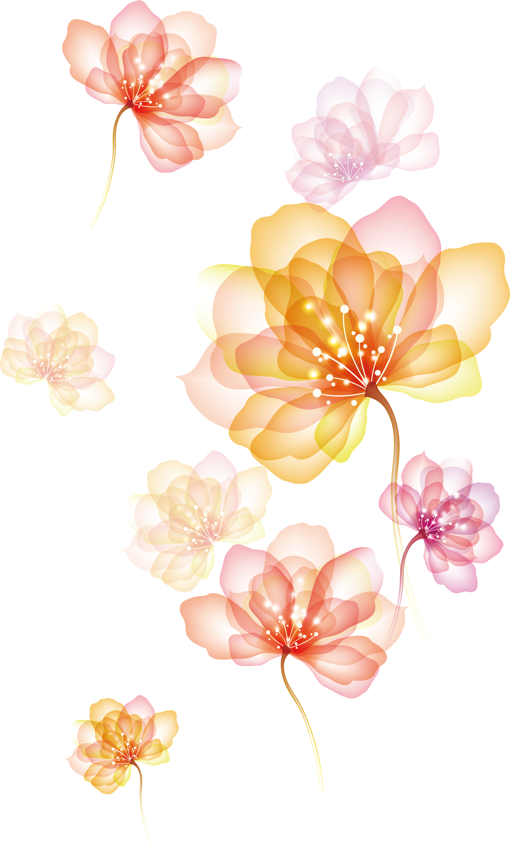 Of Spreading Flowers Effect Transparent PNG Image