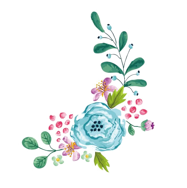 Watercolor Flower Art Transparent PNG Image