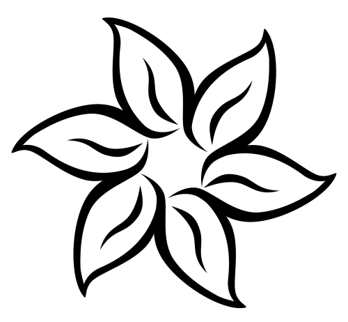 Silhouette Flowers Black Transparent PNG Image