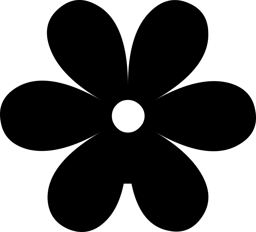 Silhouette Single Flowers Black Transparent PNG Image