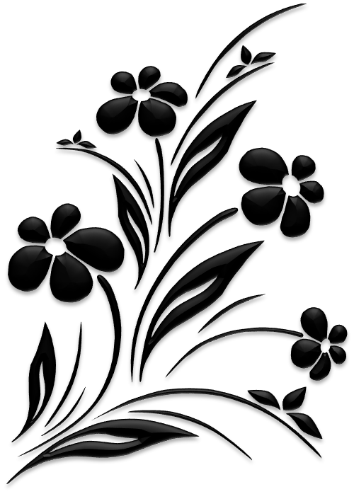 Vector Flowers Silhouette Transparent PNG Image