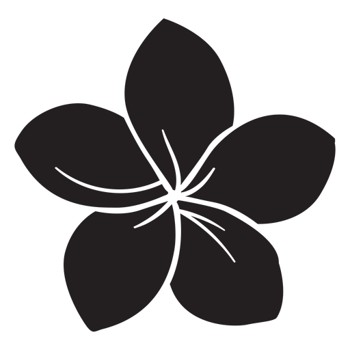 Single Flowers Silhouette Transparent PNG Image