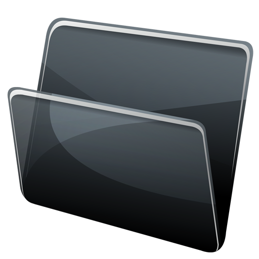 Black Folder Transparent PNG Image