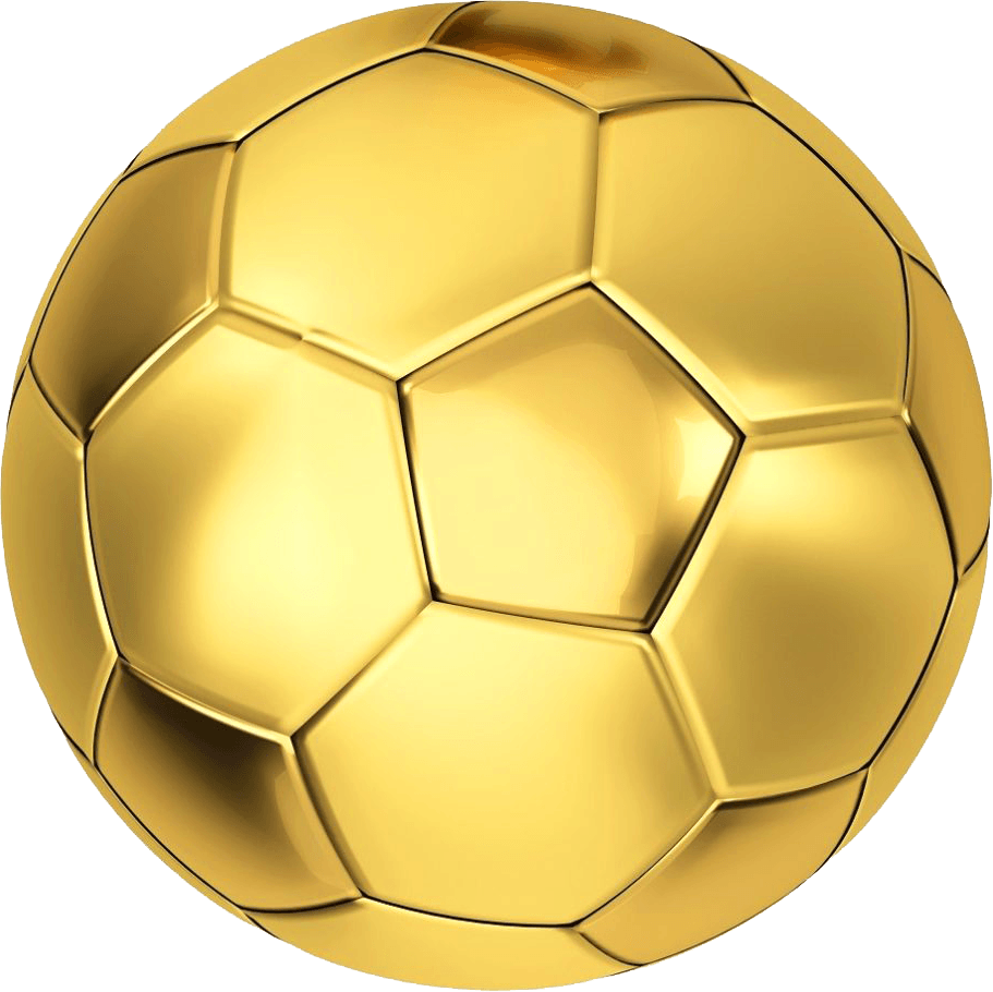 Golden Football Transparent PNG Image