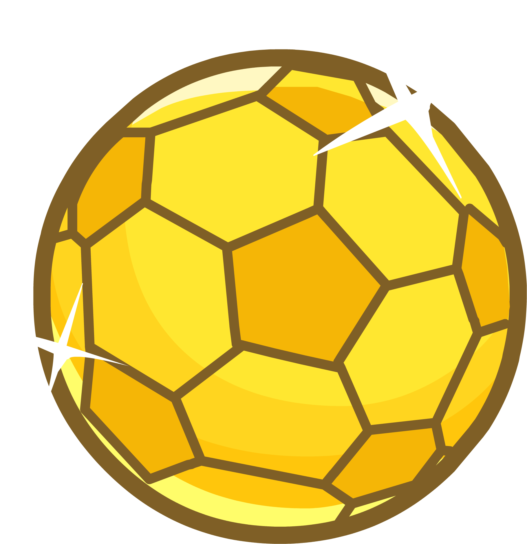Golden Football Transparent PNG Image