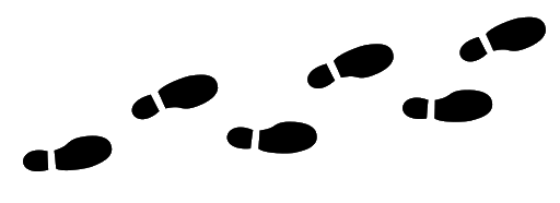 Footprints Silhouette Shoe Transparent PNG Image