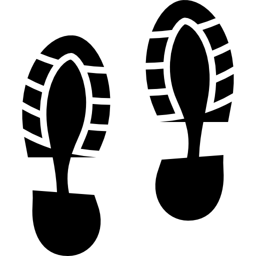 Footprints Silhouette Shoe Transparent PNG Image