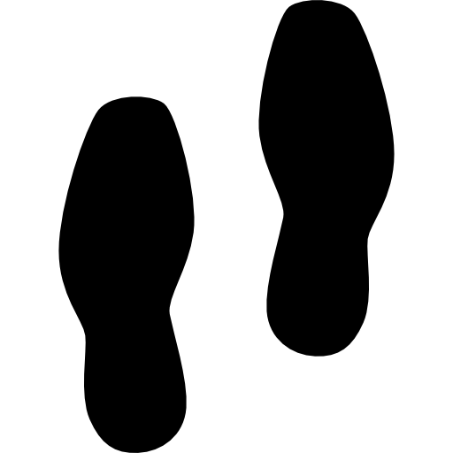Footprints Silhouette Shoe Transparent PNG Image