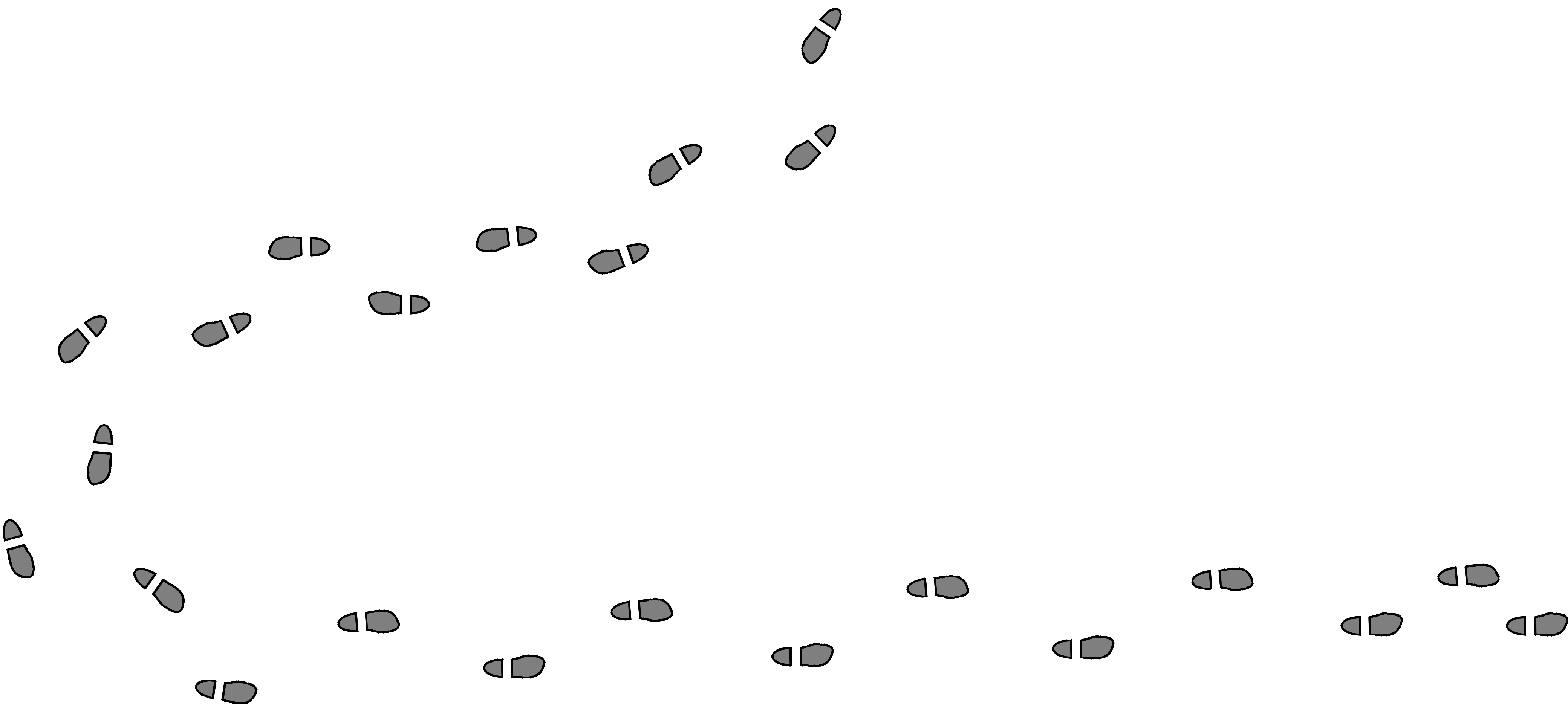 Trail Walking Footprints Transparent PNG Image