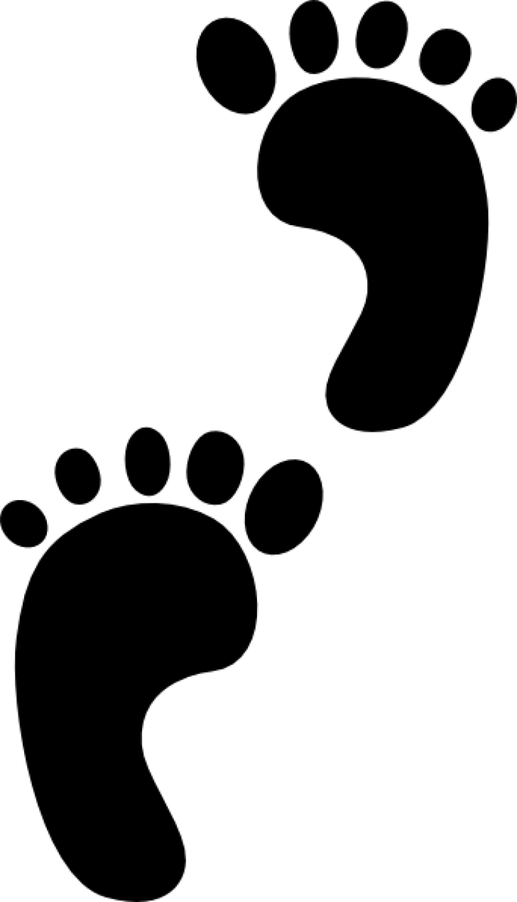 Walking Silhouette Footprints Transparent PNG Image
