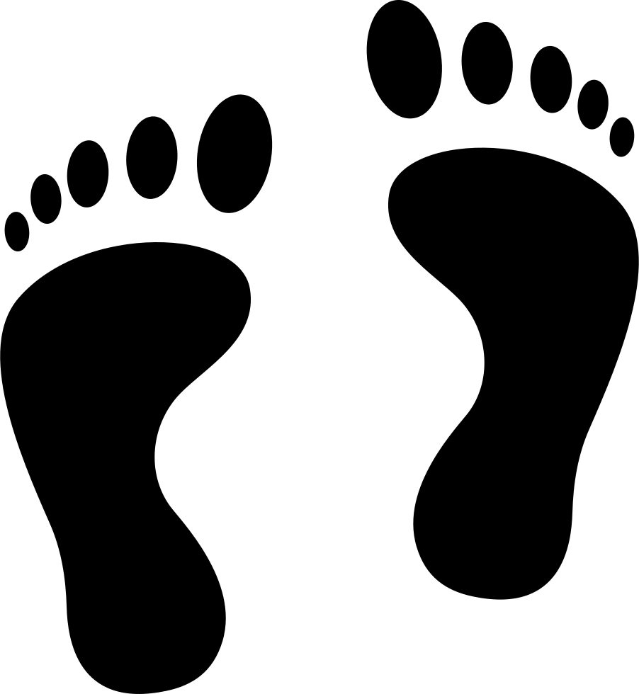 Walking Silhouette Footprints Transparent PNG Image