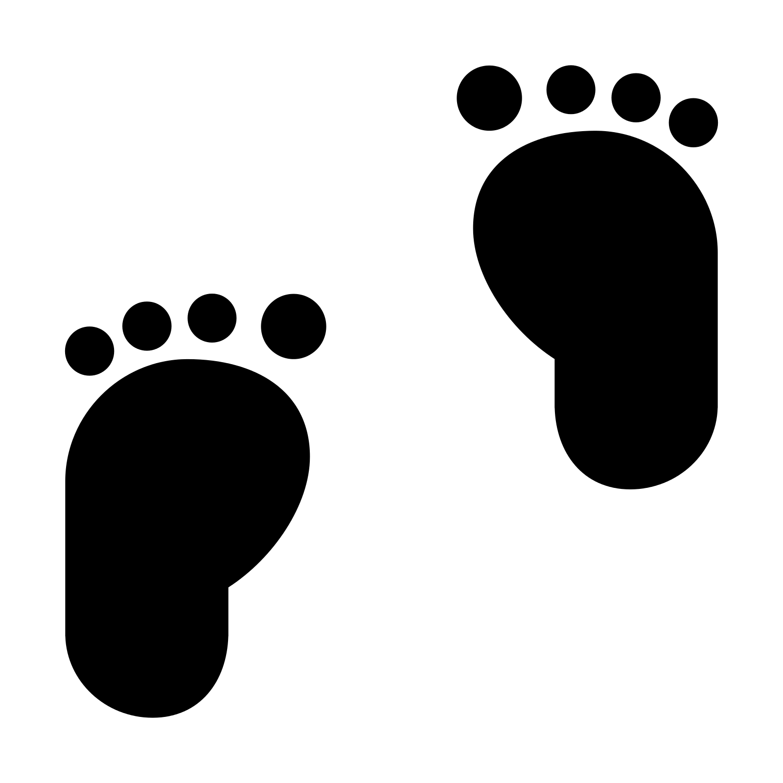 Walking Silhouette Footprints Transparent PNG Image
