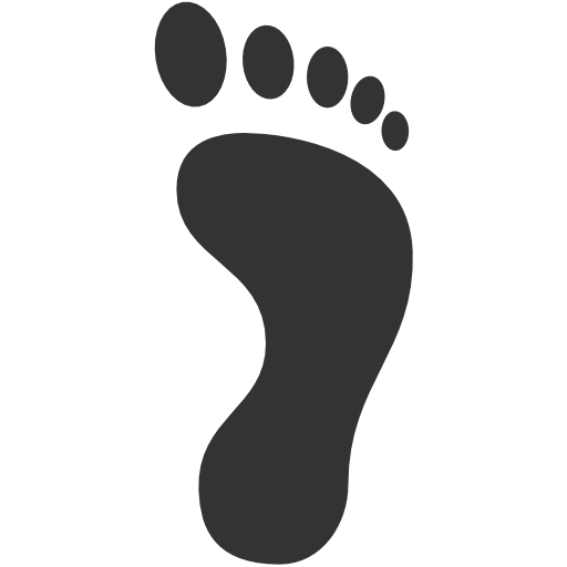 Walking Silhouette Footprints Transparent PNG Image