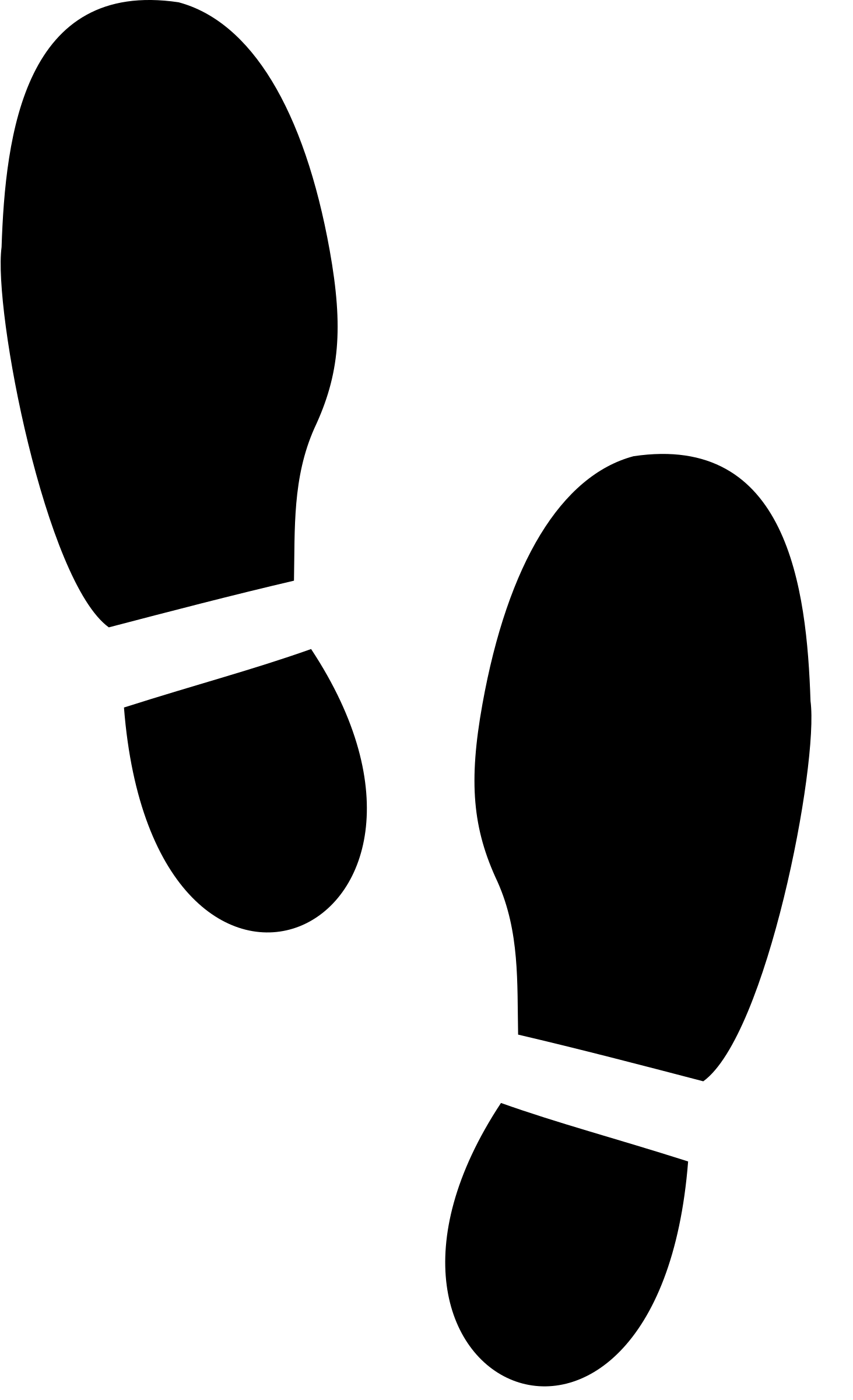 Walking Silhouette Footprints Transparent PNG Image