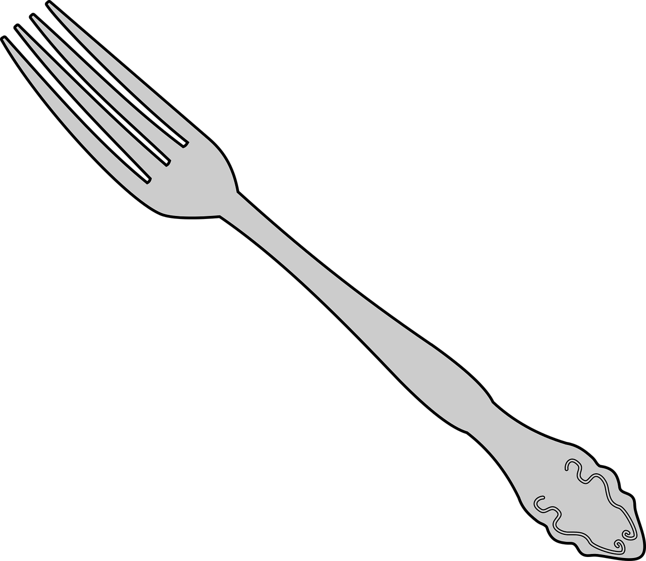Fork Vector Silver Transparent PNG Image