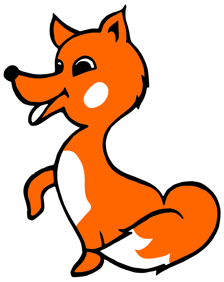 Cute Vector Fox Transparent PNG Image