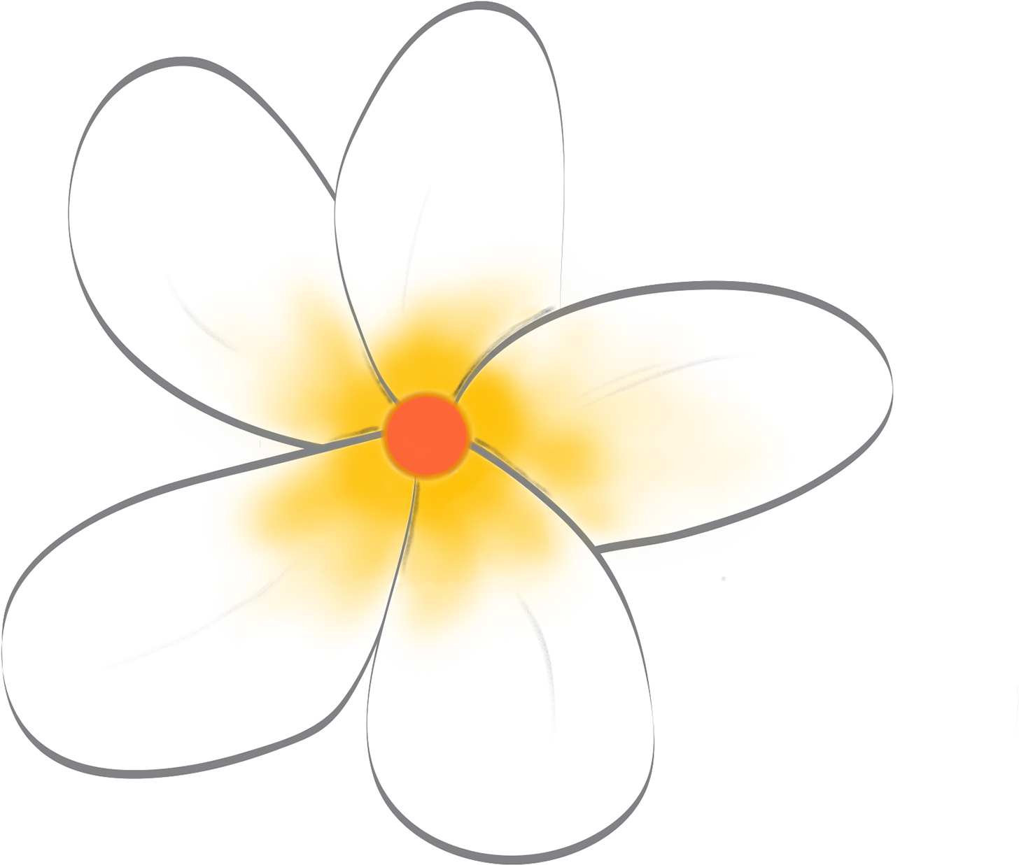 Frangipani White Flower Transparent PNG Image
