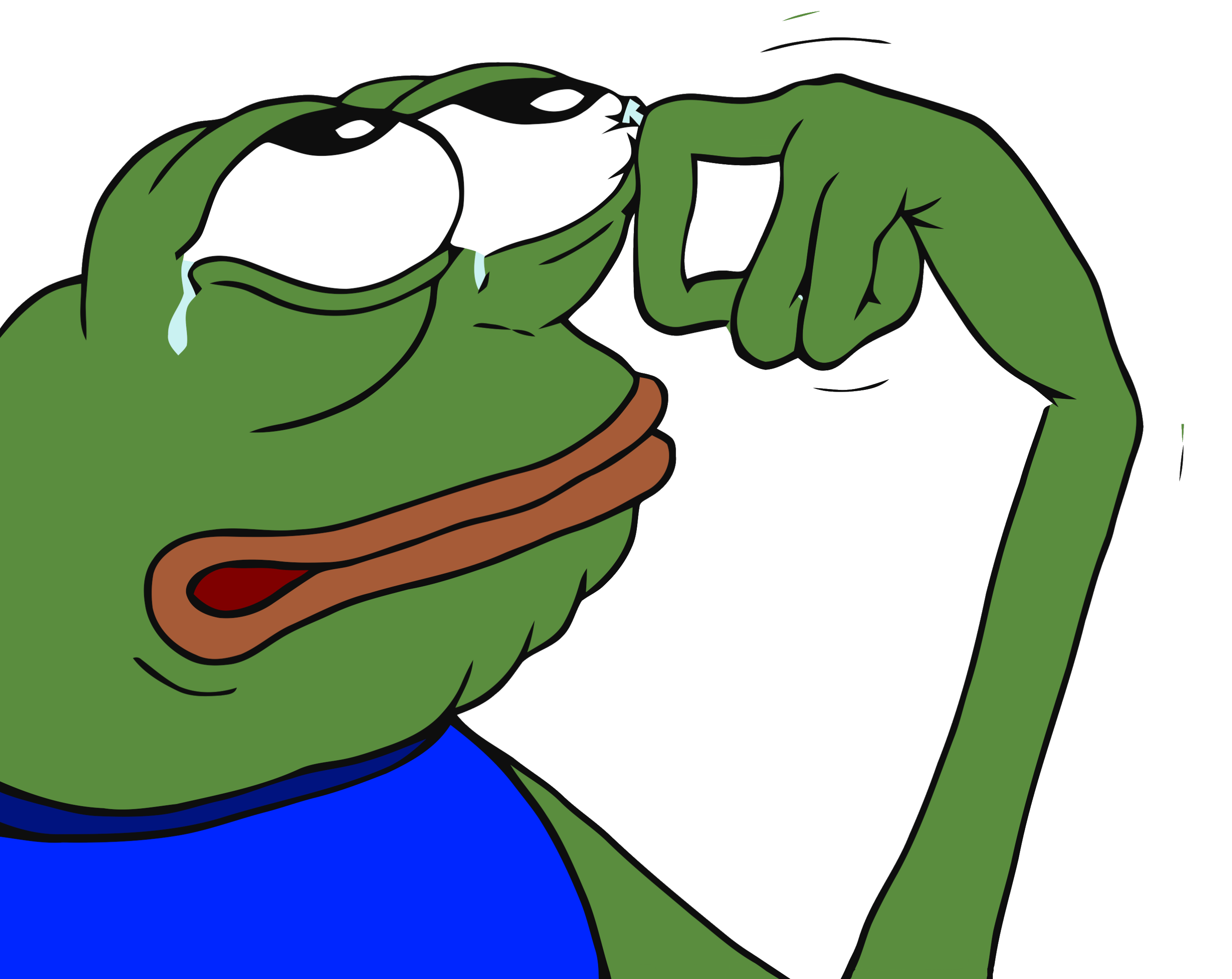 The Pepe Frog Sad Transparent PNG Image