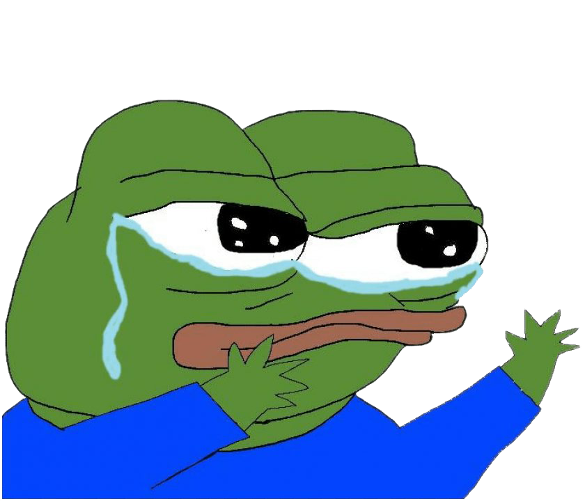 The Pepe Frog Sad Transparent PNG Image