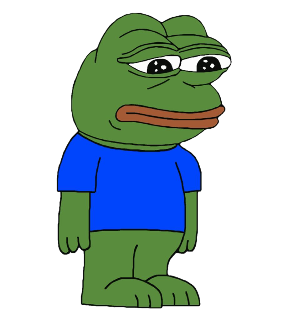 The Pepe Frog Sad Transparent PNG Image