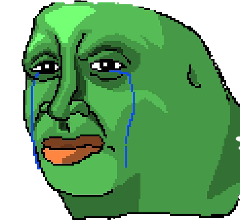 The Pepe Frog Sad Transparent PNG Image