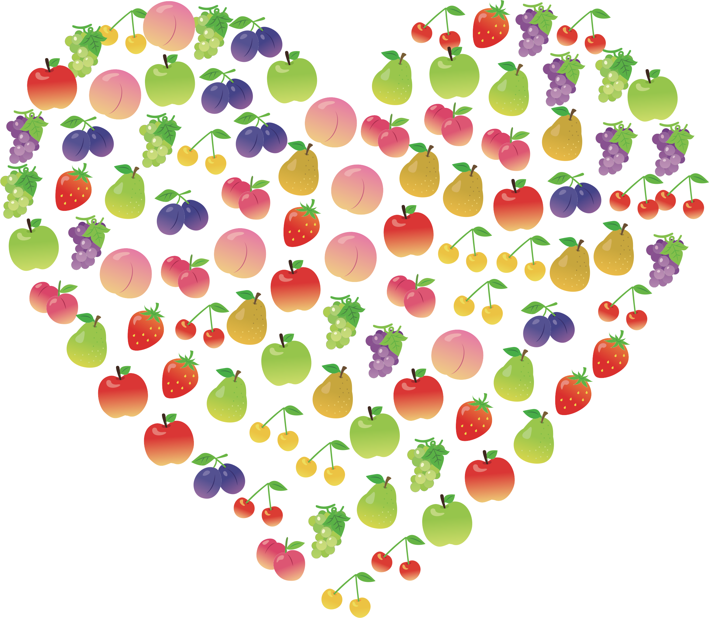 Heart Vector Fruit Transparent PNG Image
