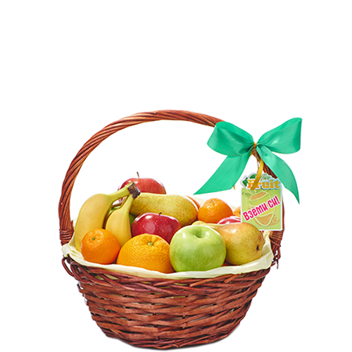 Basket Fresh Fruit Transparent PNG Image