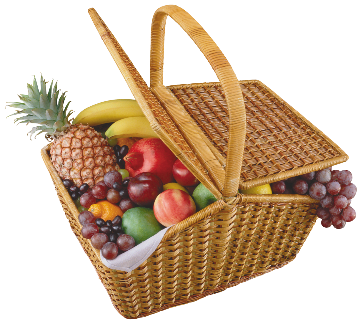 Basket Fresh Fruit Transparent PNG Image