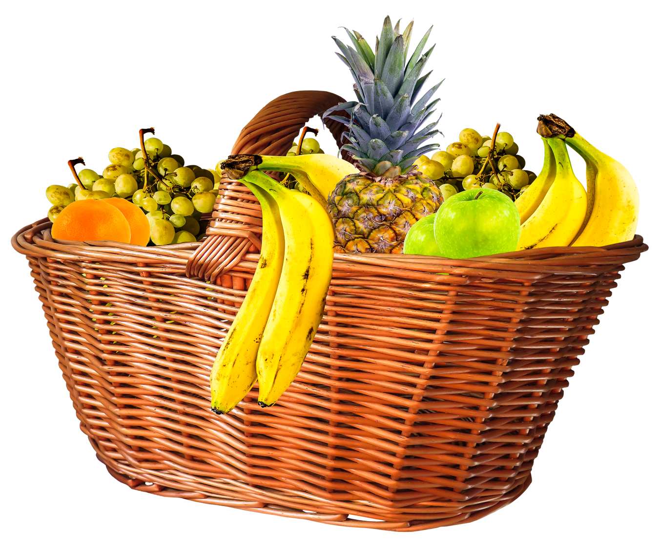 Basket Fresh Fruit Transparent PNG Image