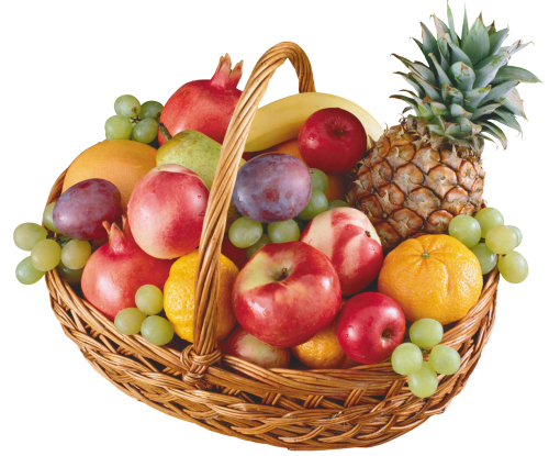 Basket Fruits Transparent PNG Image