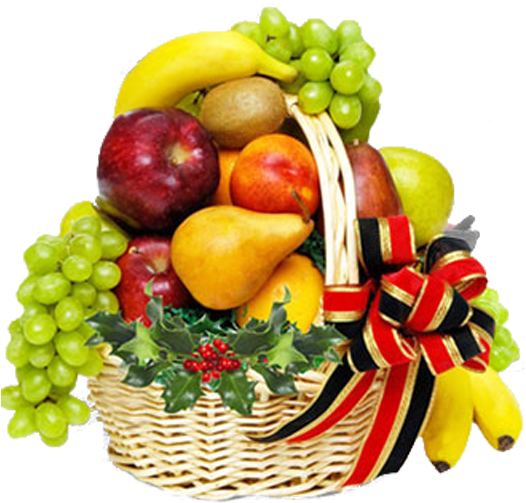 Basket Mix Fruits Transparent PNG Image