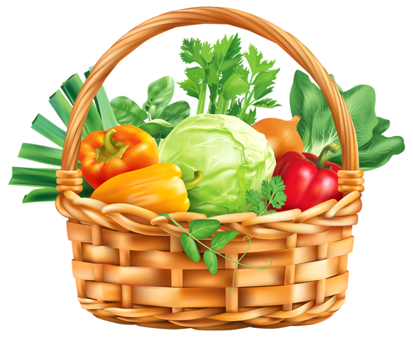 Basket Vector Fruits Transparent PNG Image