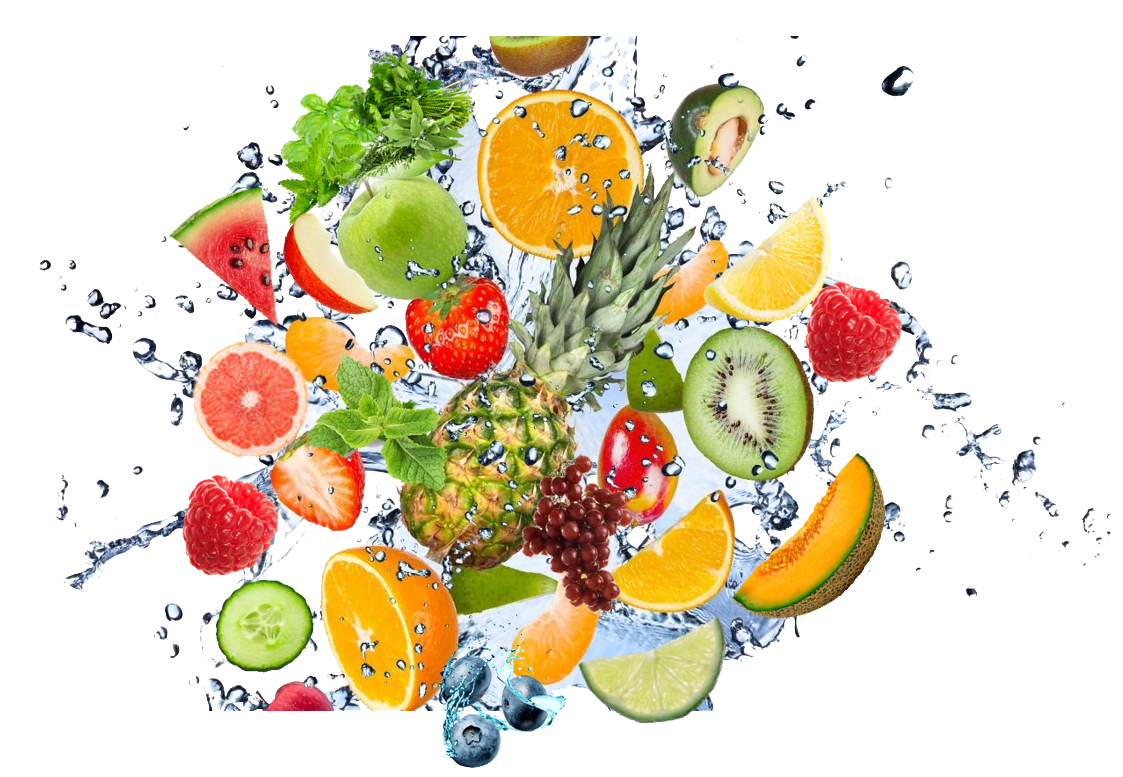 Water Splash Fruit Wallpaper Transparent PNG Image