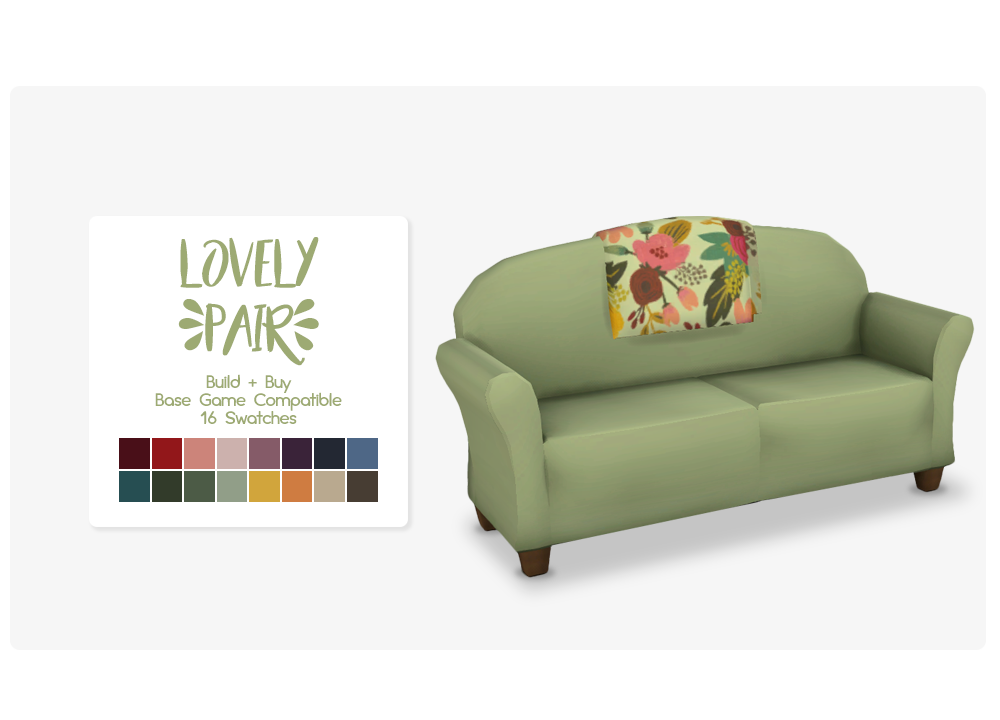 Sims Loveseat Green Furniture Transparent PNG Image