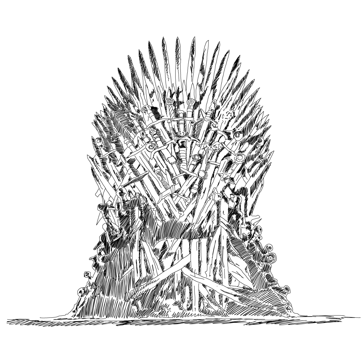 Art Thrones Of graphy Game Monochrome Line Transparent PNG Image