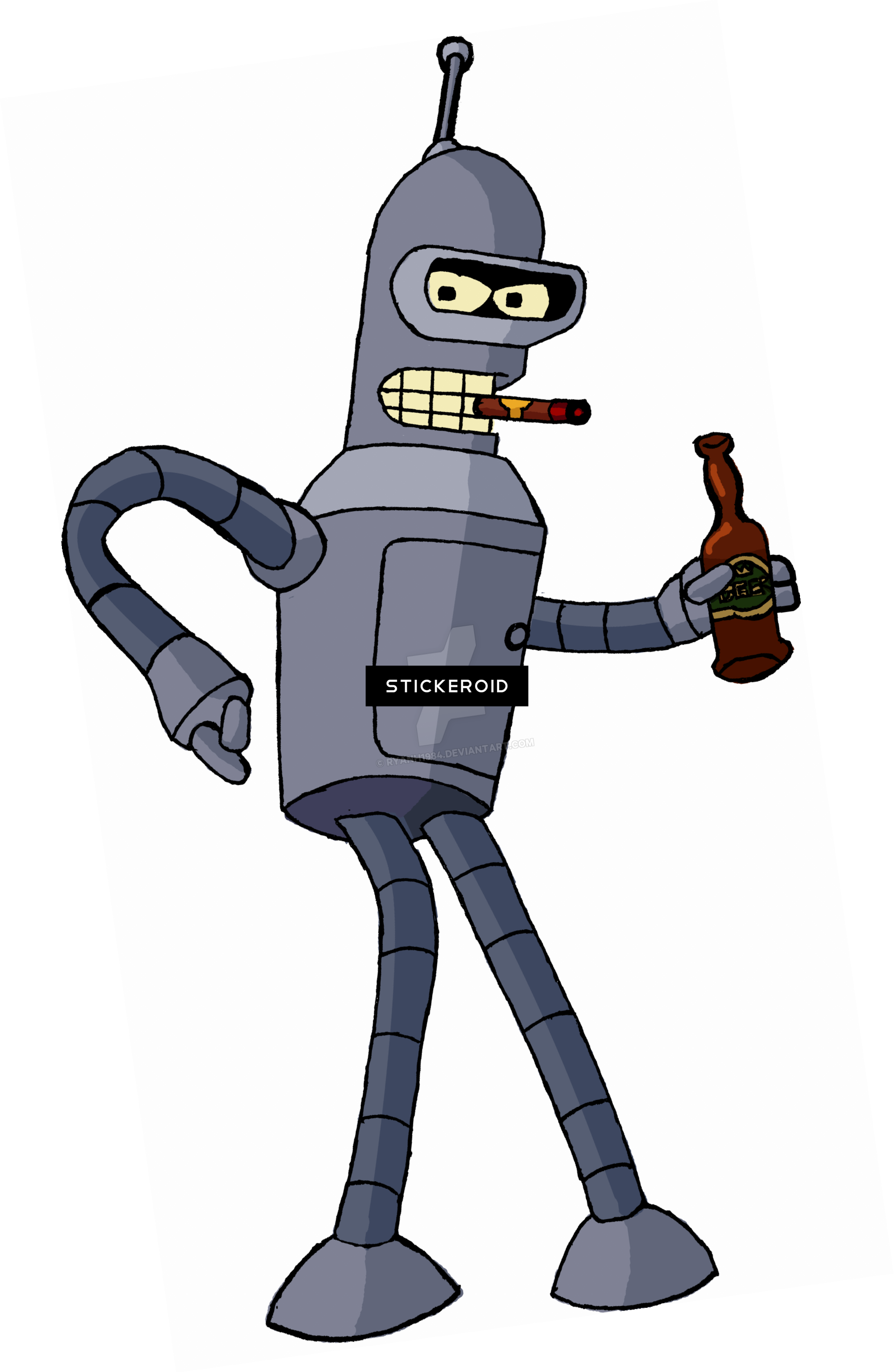 Futurama Robot Bender Transparent PNG Image