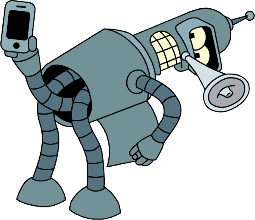 Funny Futurama Bender Transparent PNG Image