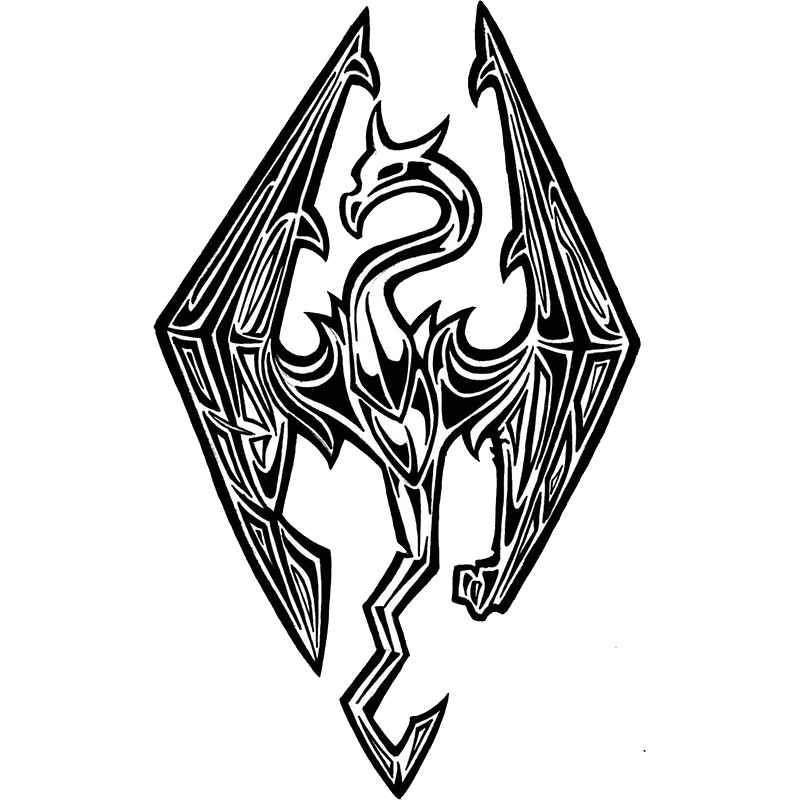 Scrolls Elder Game Video Skyrim Logo White Transparent PNG Image
