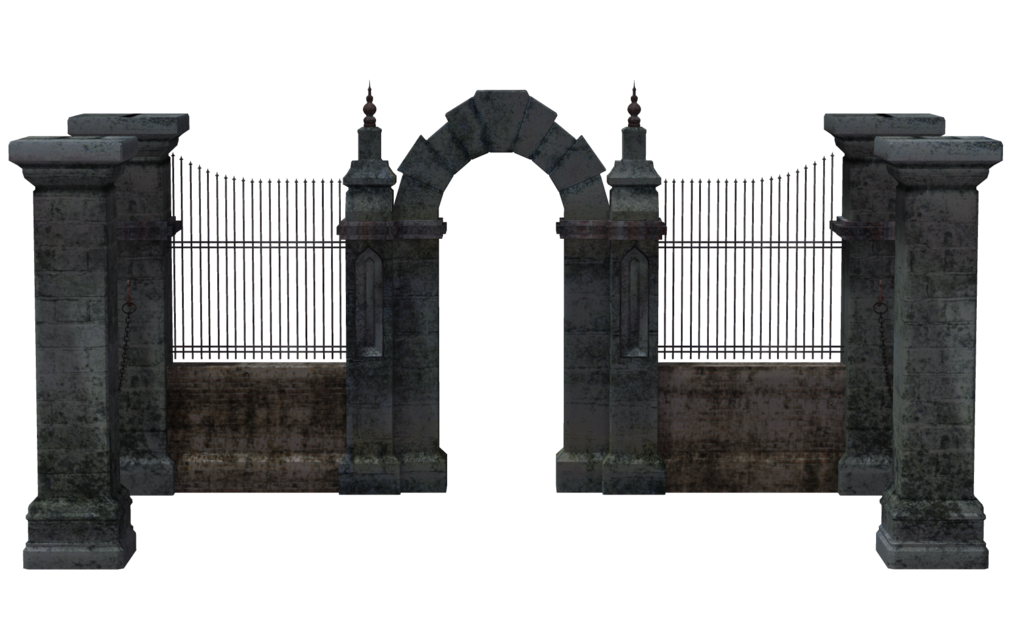 Steel Gate Black Transparent PNG Image