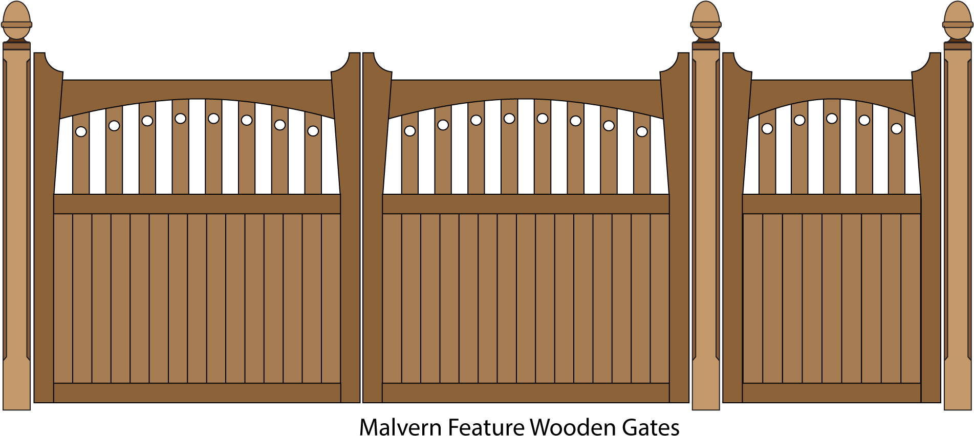 Brown Wood Gate Transparent PNG Image