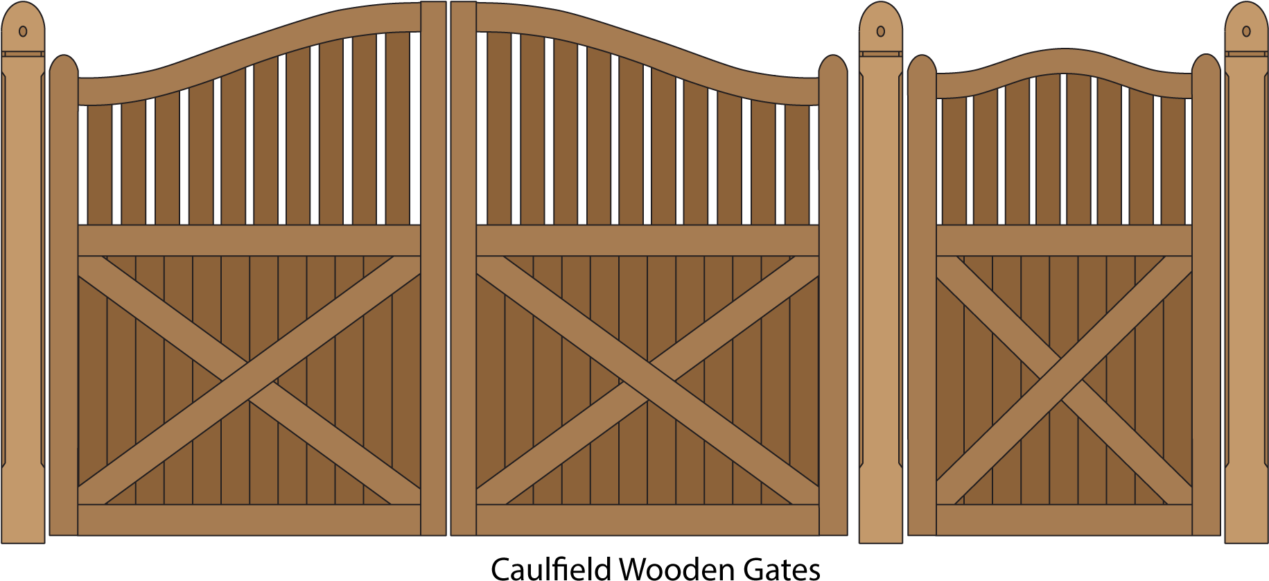 Brown Wood Gate Transparent PNG Image