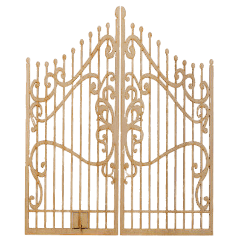 Brown Wood Gate Transparent PNG Image